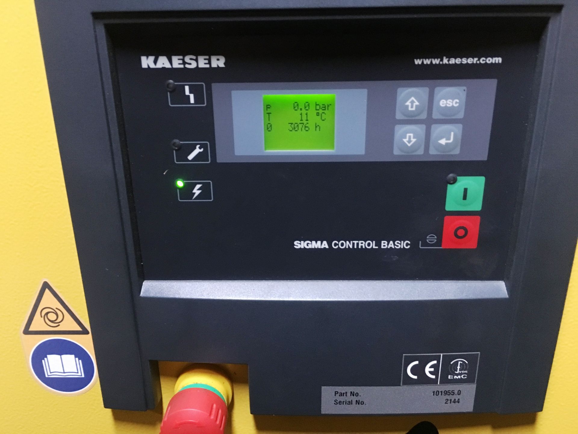 Kaeser SK22 HPC Rotary Screw Compressor w/ Air Dryer/Oil & Water Separator & Air Receiving Tank - Pl - Image 4 of 14