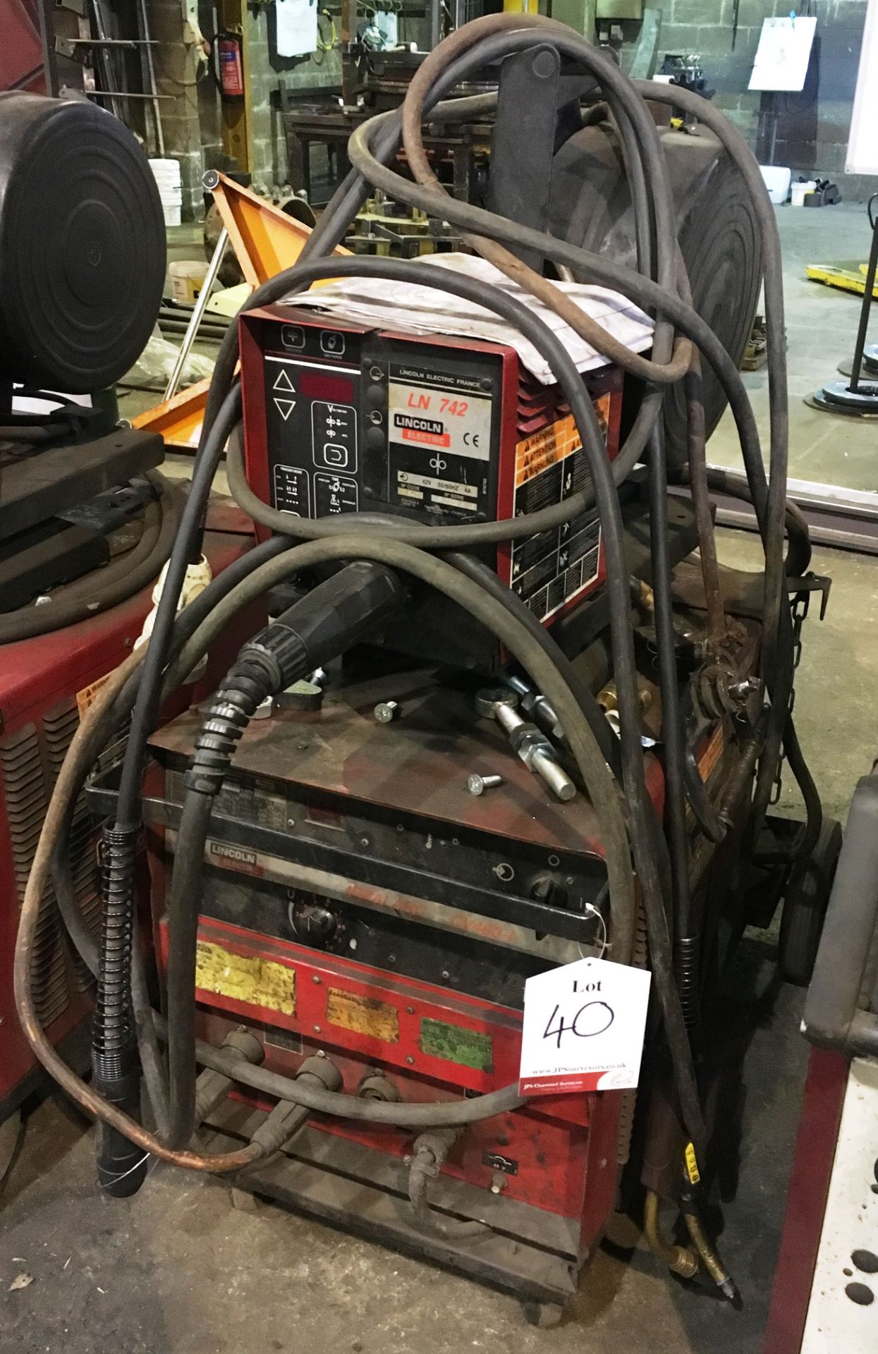 Lincoln Electric Idealarc CV400-1 Mig Welder w/ LN742 Wire Feeder