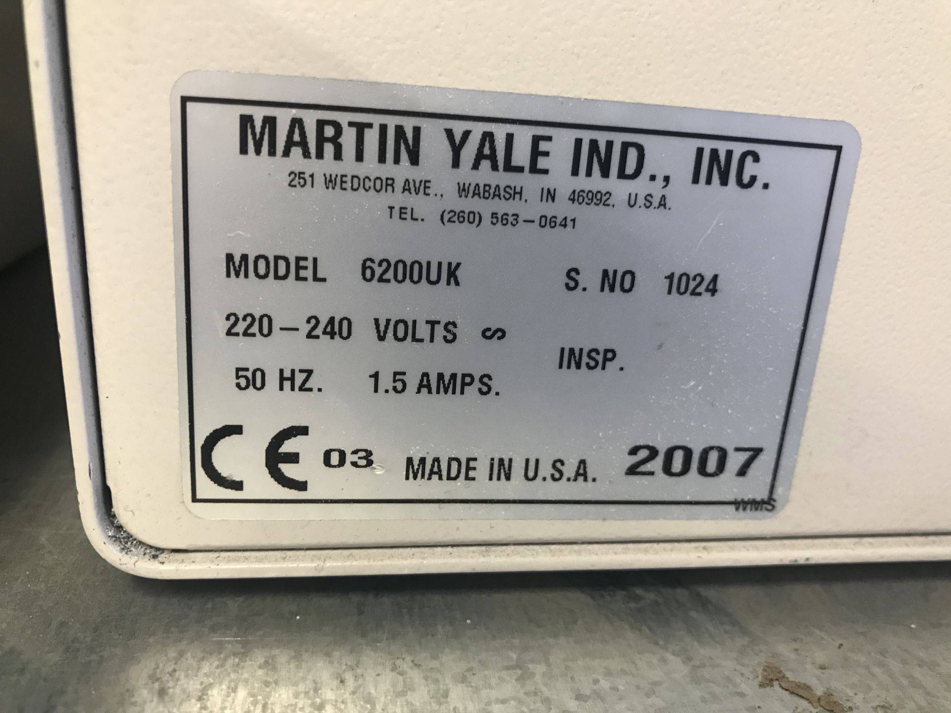 Martin Yale Industries 6200 Paper Folding Machine - Image 3 of 3