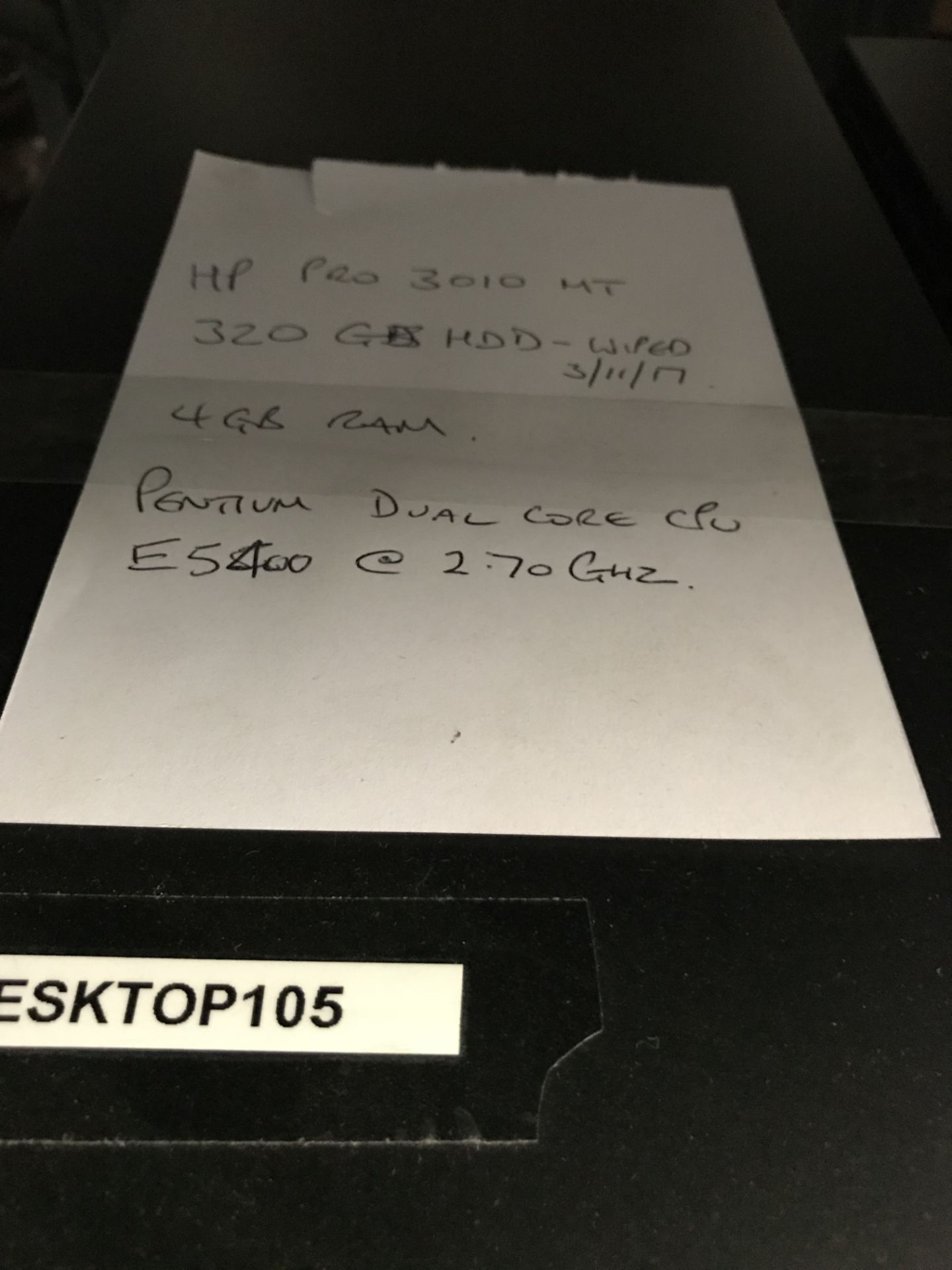 HP Pro 3010 Desktop Computer - Image 2 of 2