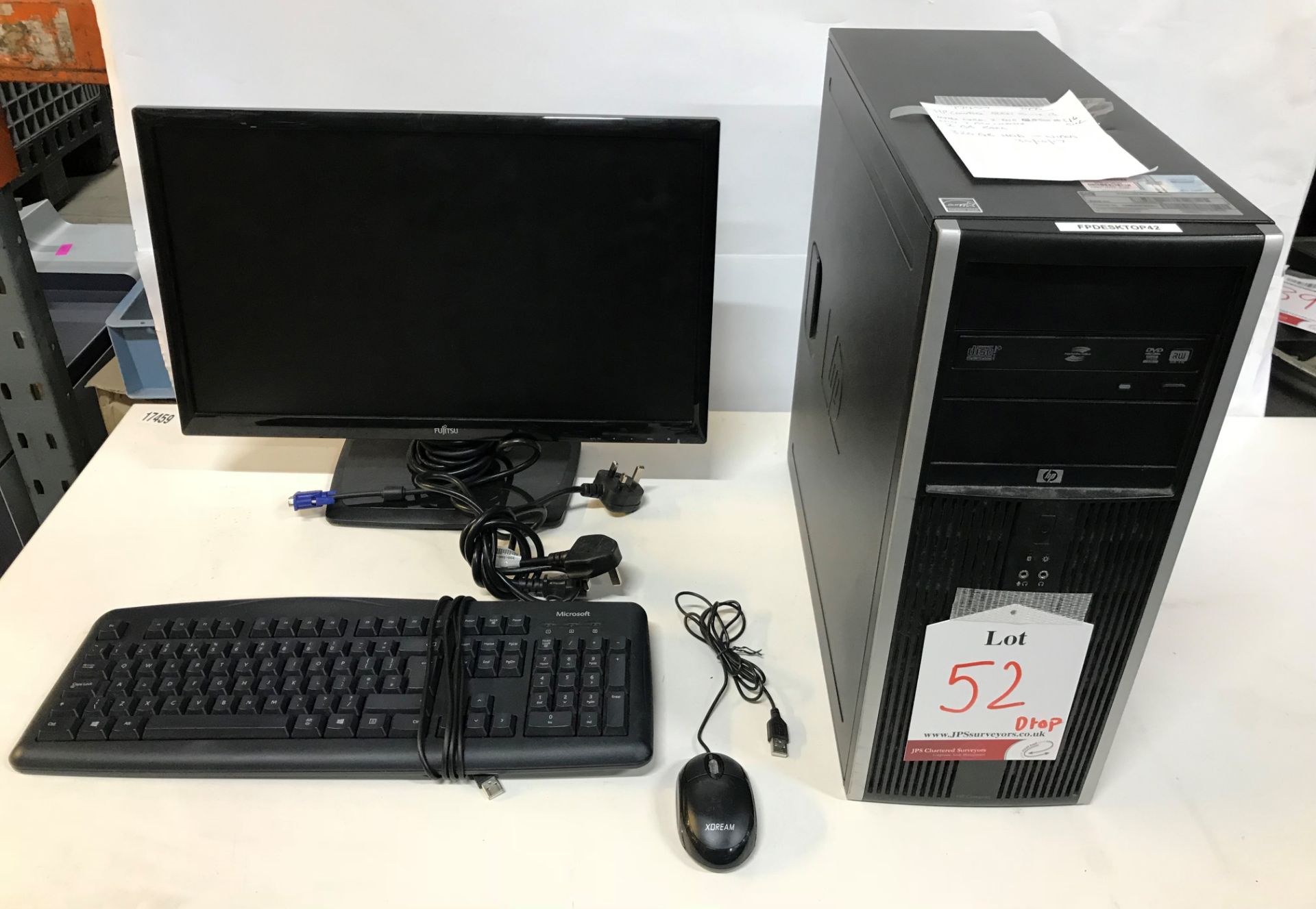 HP Compaq 8000 Elite Desktop Computer w/ Monitor, Keyboard & Mouse