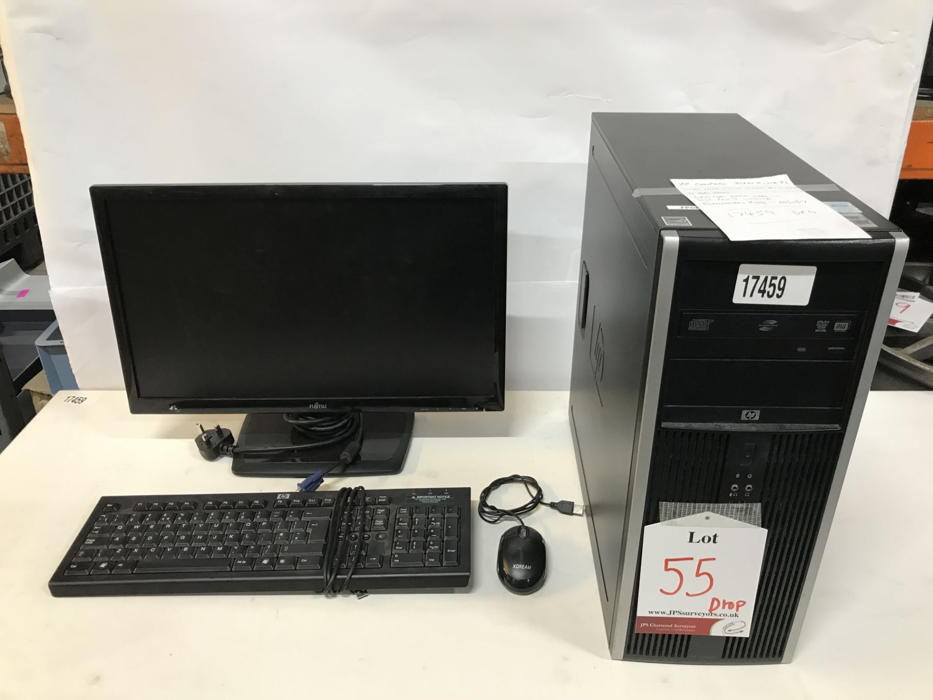 HP Compaq 8000 Elite Desktop Computer w/ Monitor, Keyboard & Mouse