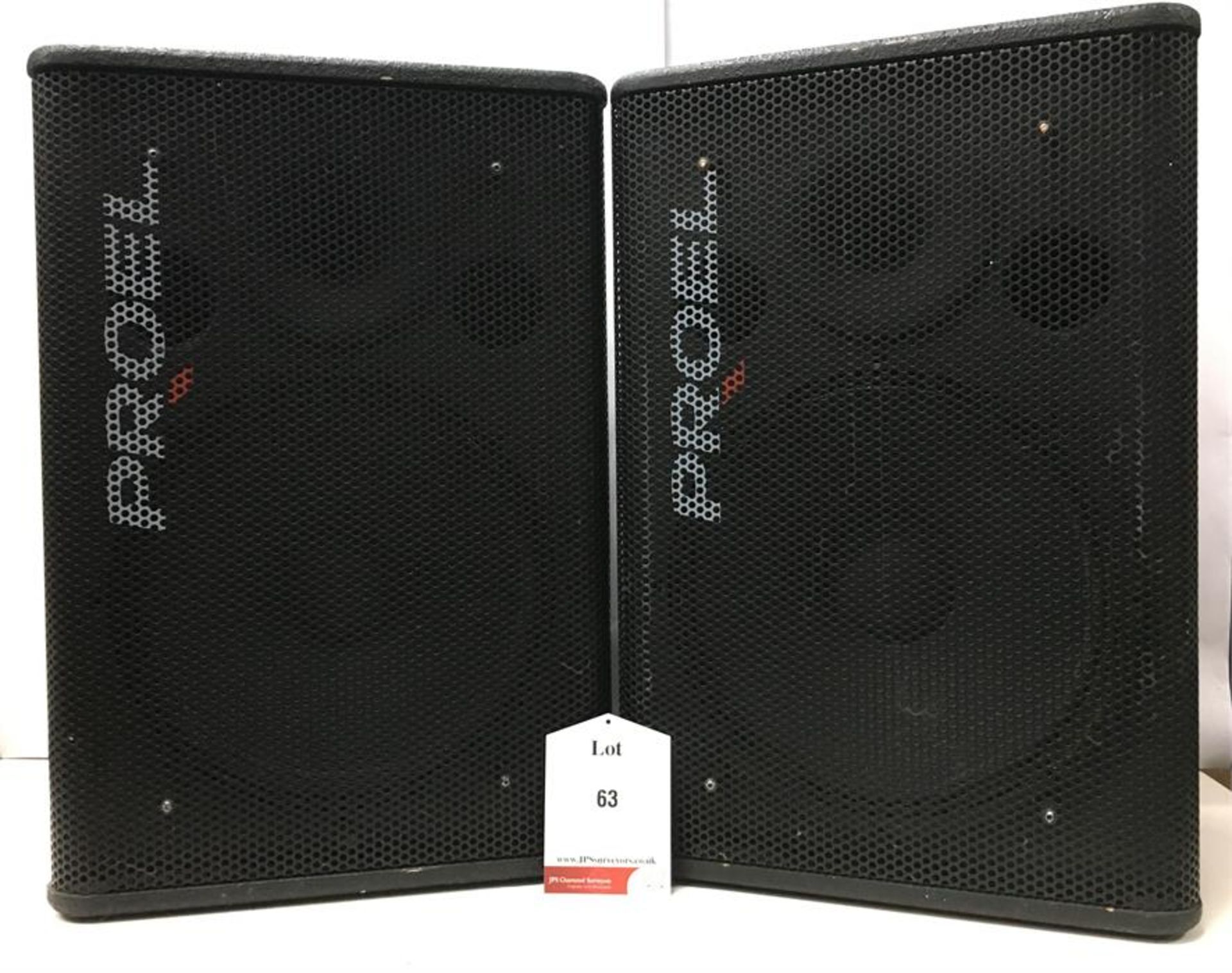 2 x Proel TFLV15P 2way Speakers