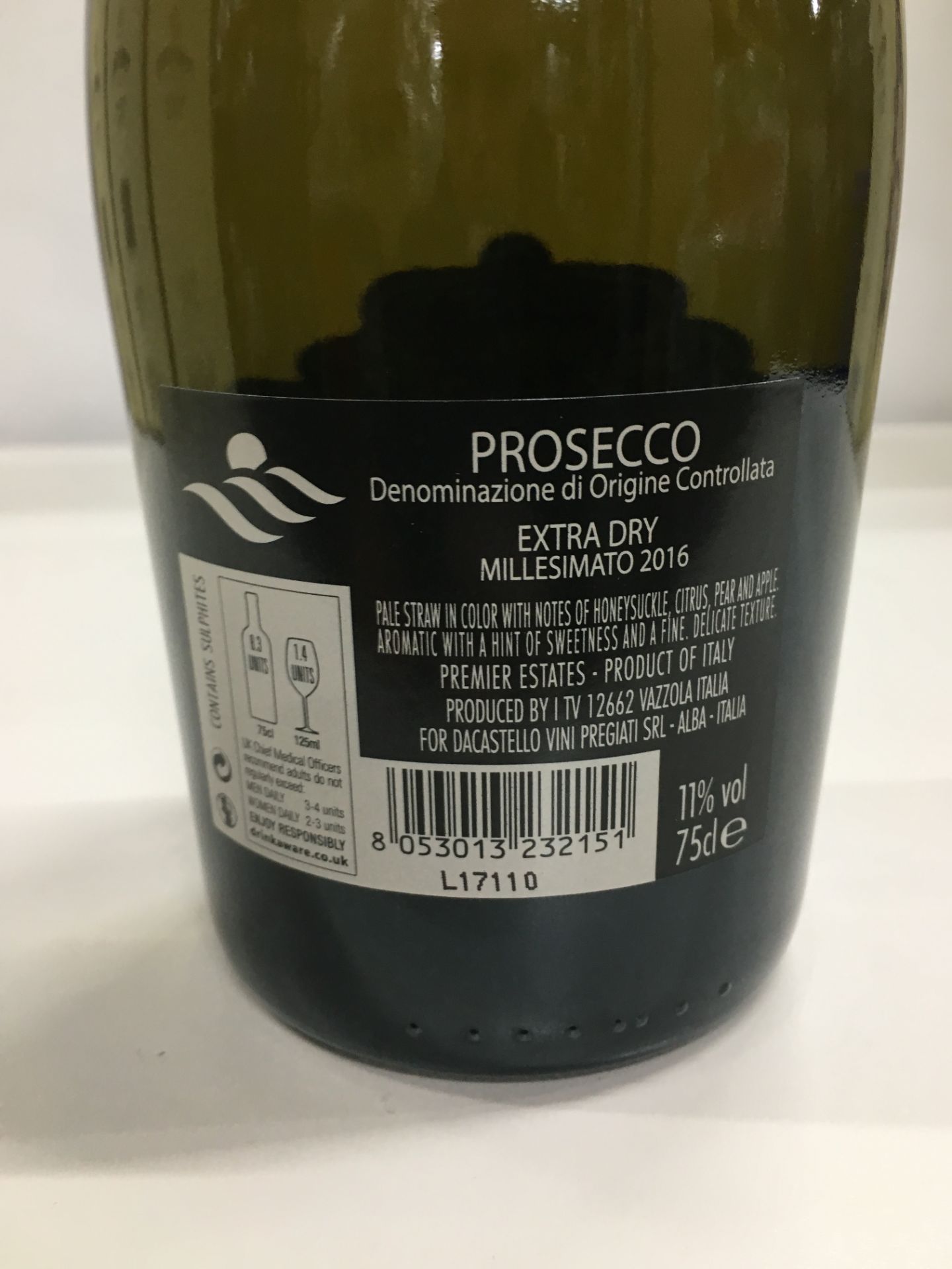 24 x 75cl Bottles Premier Estates Spumante Prosecco DOC Millesimato 2016 Extra Dry - Image 2 of 6