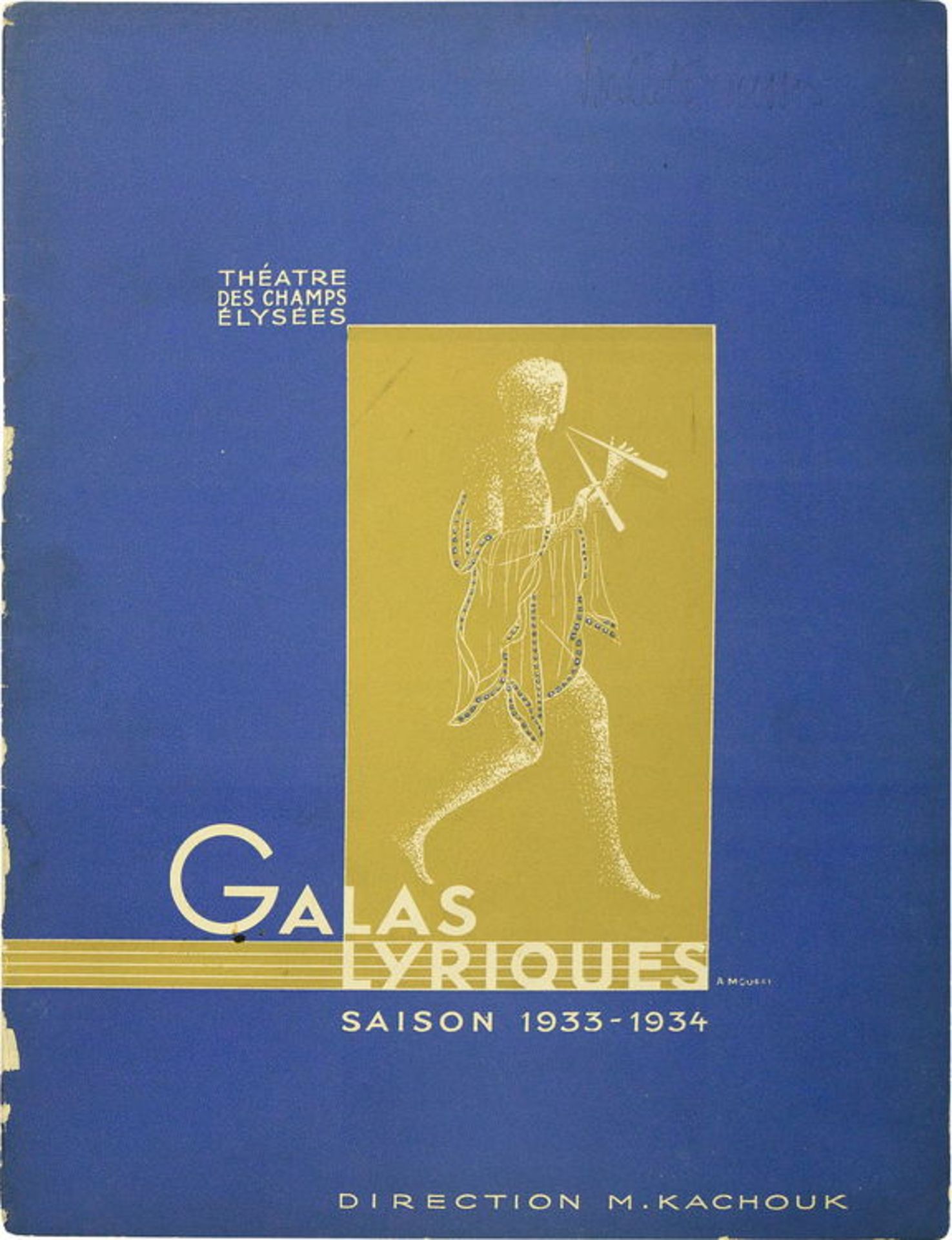 [BALLETS RUSSES] Galas Lyriques im Théatre des Champs-Élysées, Saison 1933-1934, Paris. Mit Fedor