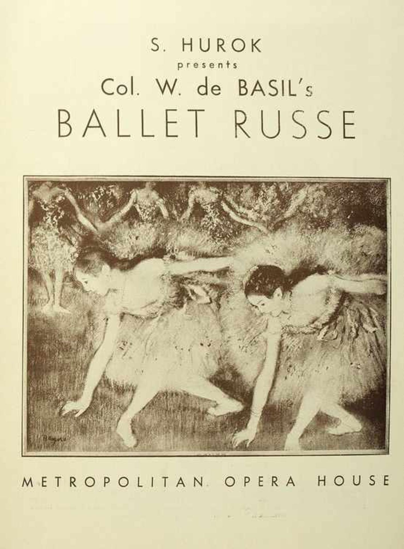 [BALLETS RUSSES DE MONTE CARLO] Ballets Russes de Monte Carlo, 10 offizielle Programmhefte, 1933 -