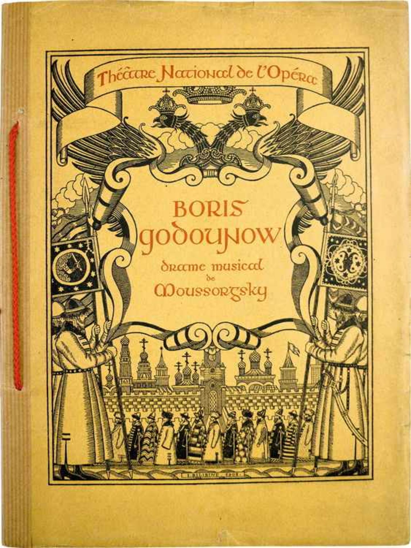 [OPERA RUSSE, BAKST, BENOIS, BILIBIN, JUON, GOLOWIN, SEROW, SOMOW] Programmheft zu „Boris