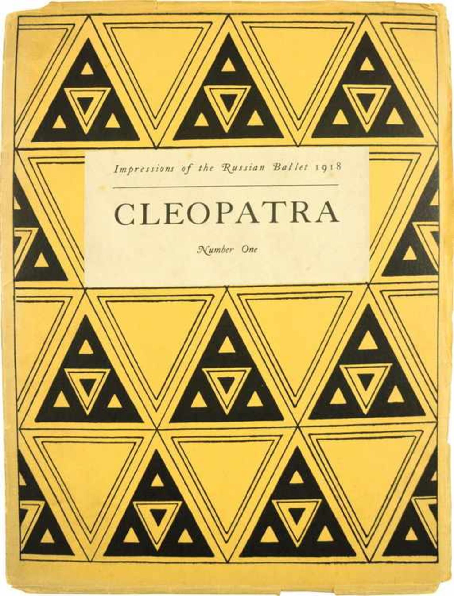 [BALLETS RUSSES, ALLINSON] Impressions of the Russian Ballet, 1918, Number One: Cleopatra. Written