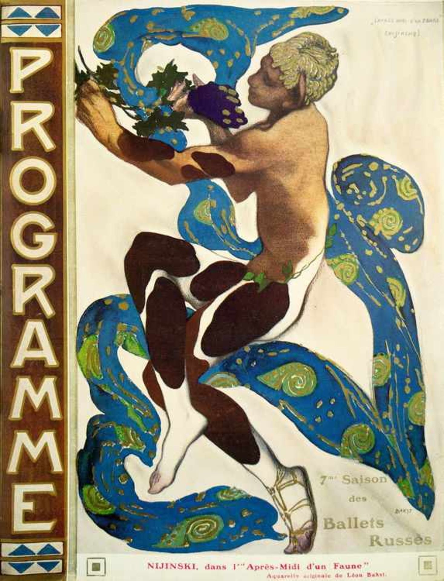 [BALLETS RUSSES, BAKST, LEPAPE, MARTY, SEROW] Offizielles Programm: Ballets Russes, Théâtre du