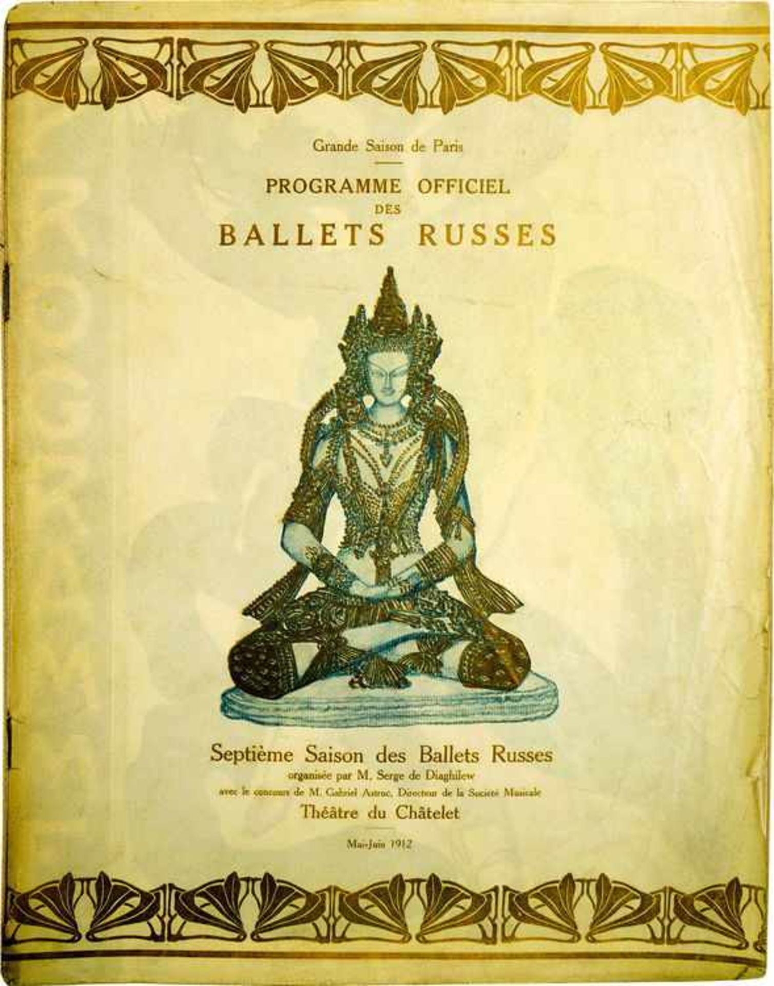 [BALLETS RUSSES, BAKST, LEPAPE, MARTY, SEROW] Offizielles Programm: Ballets Russes, Théâtre du