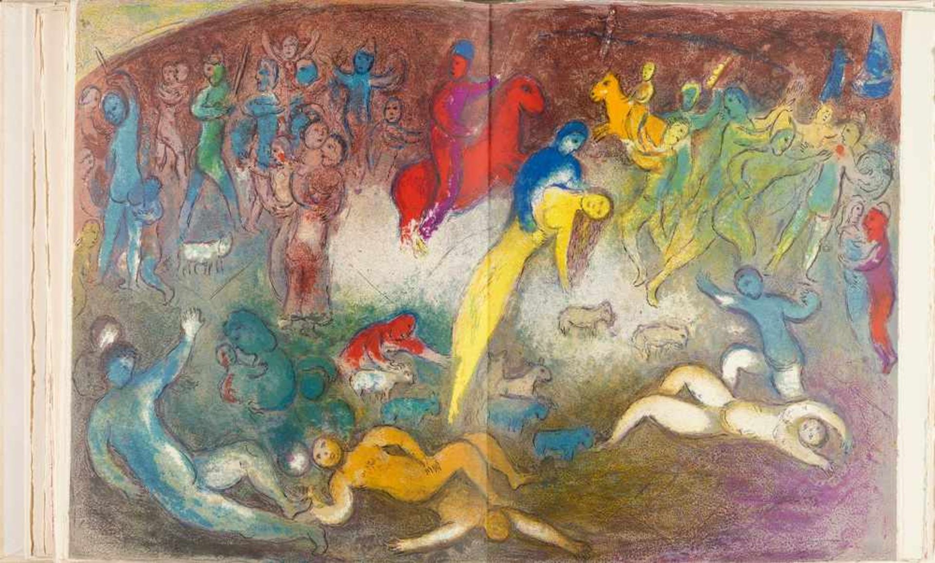 Marc Chagall Longus: Daphnis et Chloé 2 Bde. Text mit 42 farbigen Lithographien, 15 doppelseitig. - Bild 2 aus 17