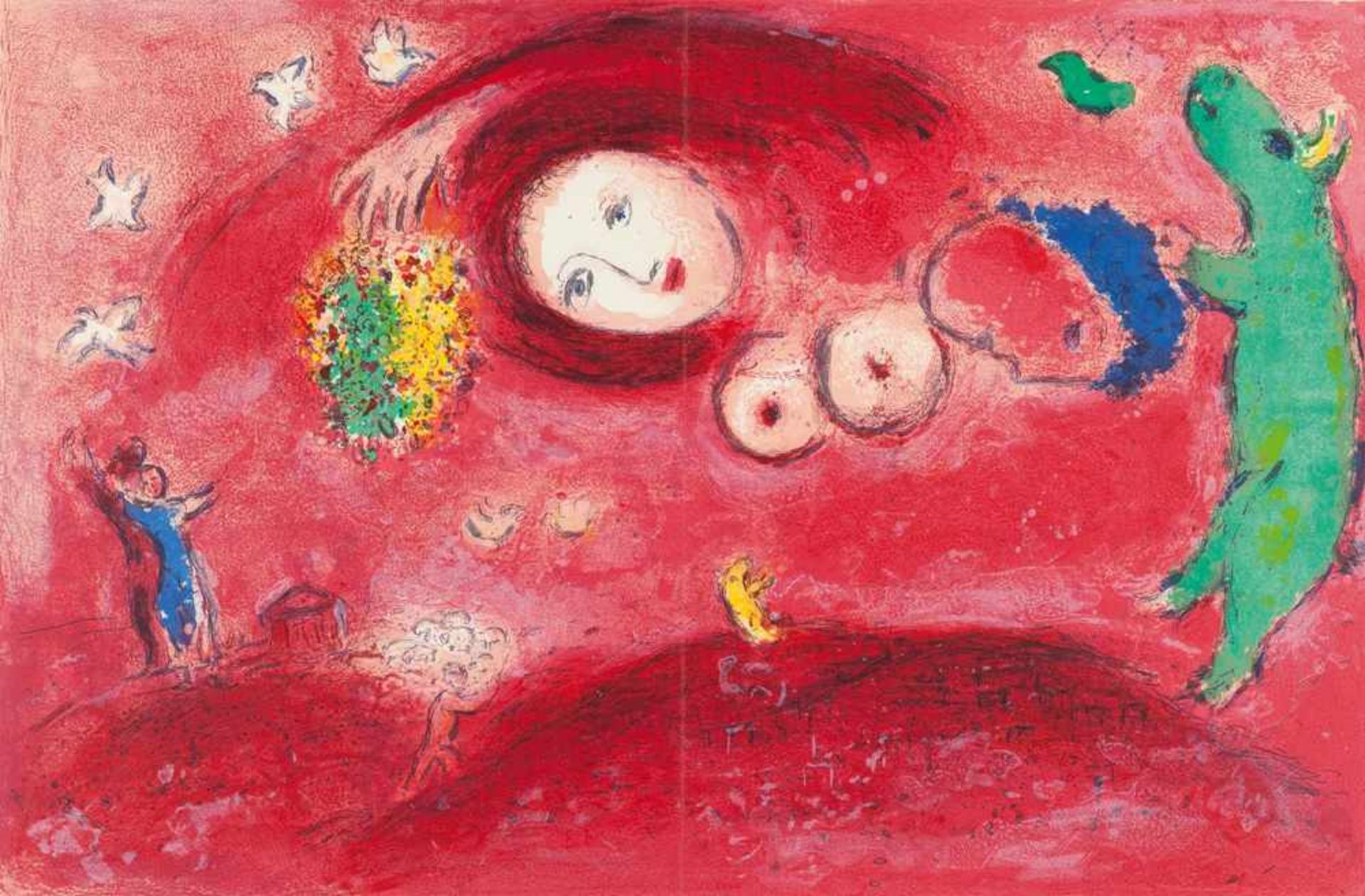 Marc Chagall Longus: Daphnis et Chloé 2 Bde. Text mit 42 farbigen Lithographien, 15 doppelseitig. - Bild 3 aus 17