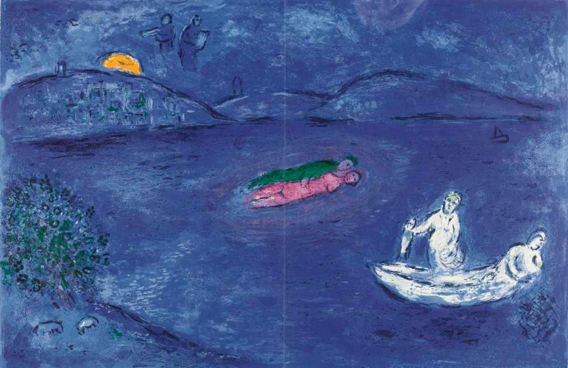 Marc Chagall Longus: Daphnis et Chloé 2 Bde. Text mit 42 farbigen Lithographien, 15 doppelseitig. - Bild 10 aus 17