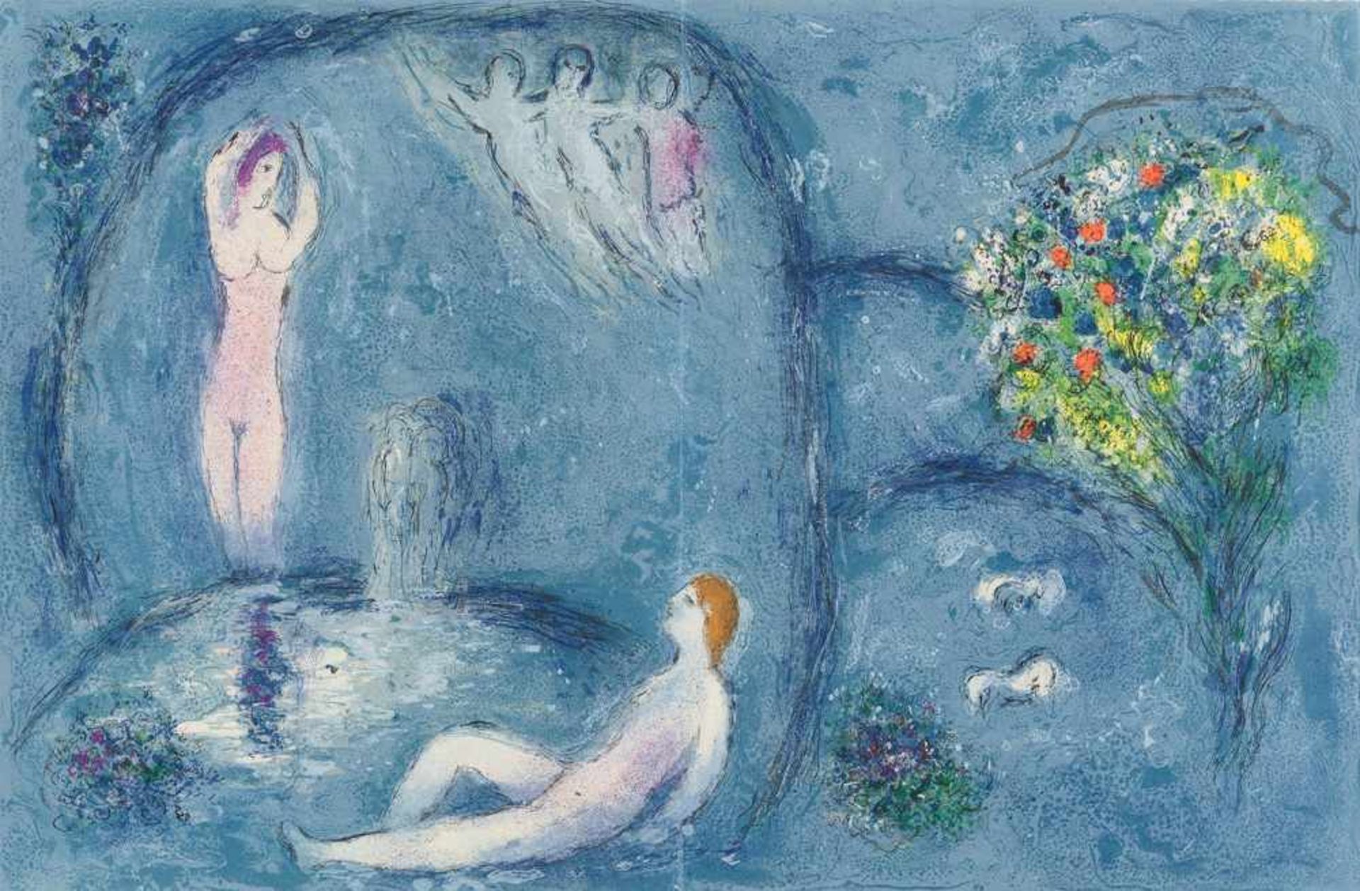 Marc Chagall Longus: Daphnis et Chloé 2 Bde. Text mit 42 farbigen Lithographien, 15 doppelseitig. - Bild 16 aus 17