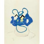 Georges Braque Vase bleu, S. 59 aus: Si je mourais là-bas Farbiger Holzschnitt auf glattem Velin. (