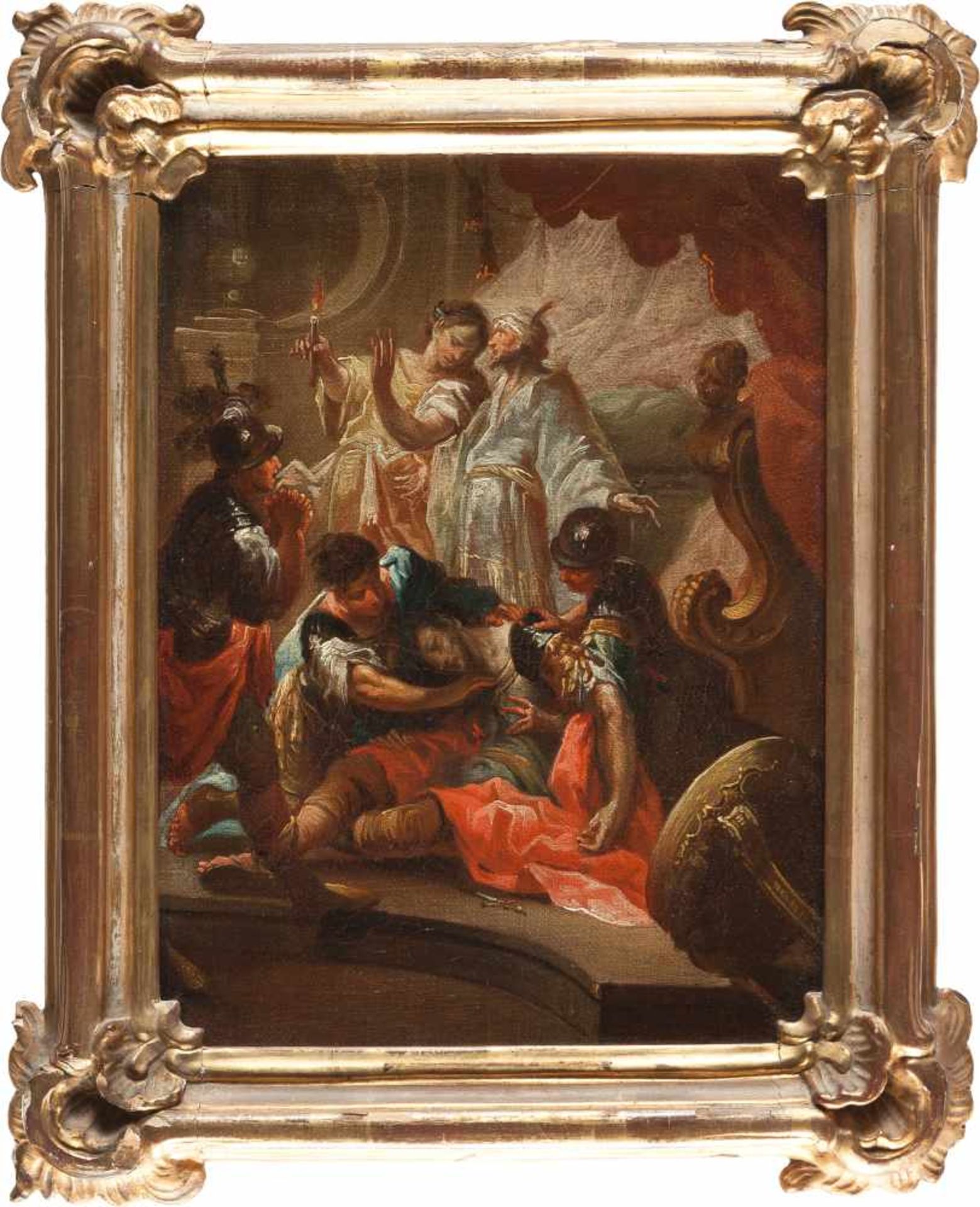 Johann Chrysostomus Winck (zugeschrieben) - Der Tod des Marc Anton Öl auf Leinwand, doubliert. (