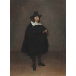 Gerard ter Borch - Bildnis eines Herrn in ganzer Figur, seine Handschuhe in der Linken haltend Öl