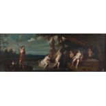 Cornelis van Poelenburgh (Umkreis) - Diana und Aktäon Öl auf Kupfer. (17. Jh.). 28,7 x 78,2 cm. -