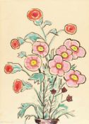 GABRIELE MÜNTER - Blumenstrauß Öl auf Velin von „Selecta“. (19)57. Ca. 45 x 33 cm. Monogrammiert und