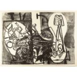 PABLO PICASSO - Homards et Poissons Lithographie auf chamoisfarbenem Velin. (1949). Ca. 75 x 105