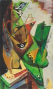 ERNST WILHELM NAY - Große grüne Stehende Gouache über Bleistift auf dünnem Karton. (19)48. Ca. 29