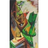 ERNST WILHELM NAY - Große grüne Stehende Gouache über Bleistift auf dünnem Karton. (19)48. Ca. 29