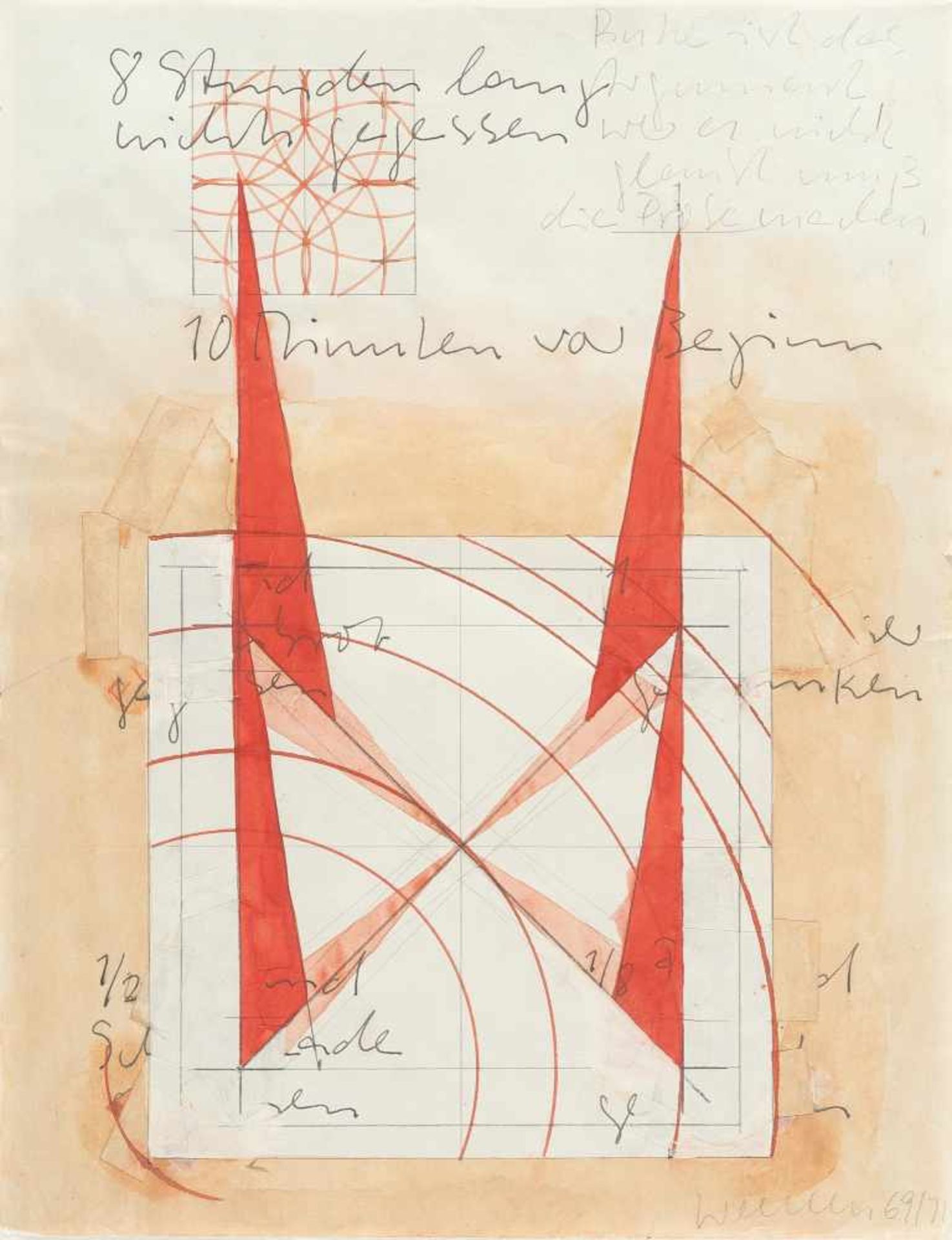 FRANZ ERHARD WALTHER - Recto - Verso: Werkzeichnung Mischtechnik und Collage auf dünnem