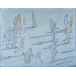 WERNER BERGES - „Sehr kalt“ Wachs und Acryl auf Leinwand. (19)81. Ca. 60 x 80 cm. Verso auf der