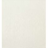 DIETER VILLINGER - „Titanweiss“ Acryl und Pigment auf Baumwollstoff. 1992. Ca.131 x 123 cm. Verso