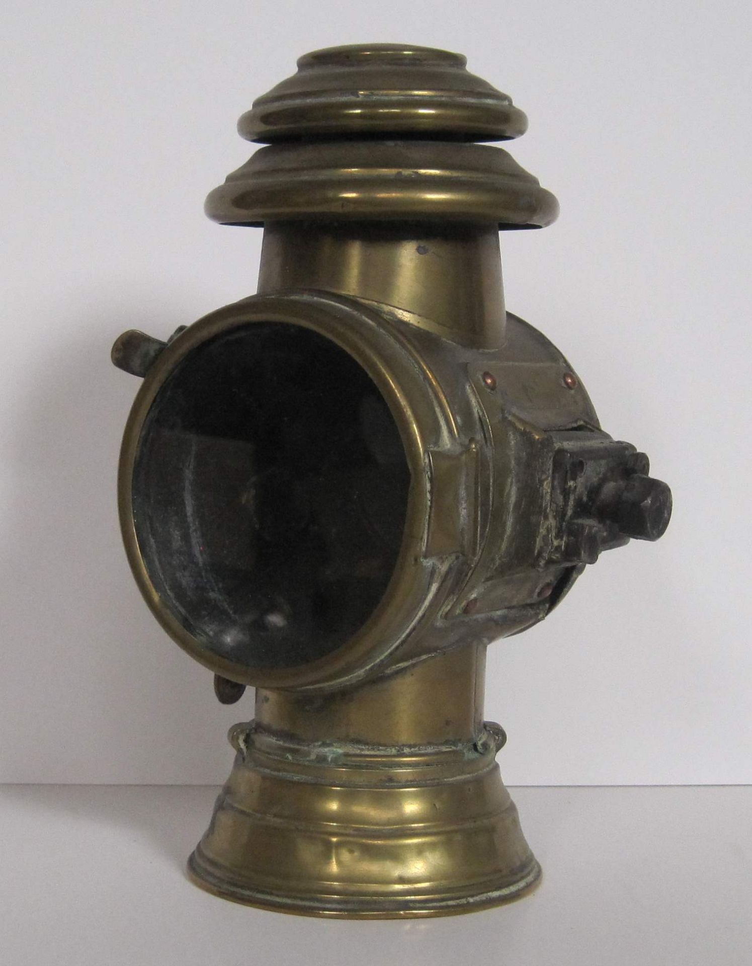 Lampe de fiacre ou automobile, en cuivre, système à pétrole – Fin XIX, Début XX [...] - Bild 3 aus 12