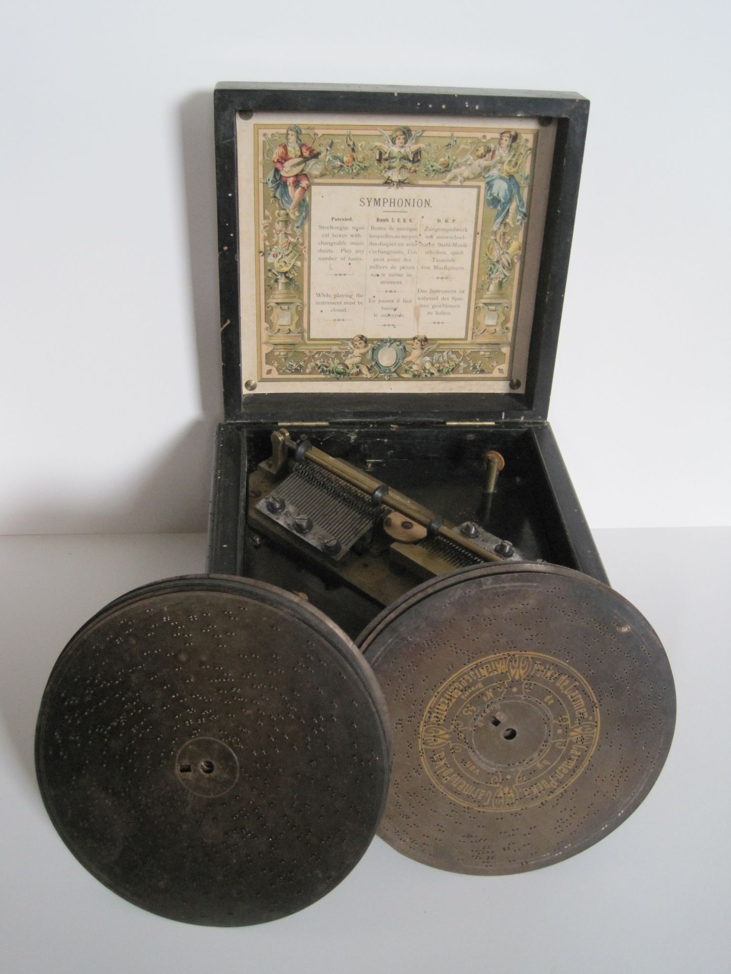 Rare boîte à musique à disques perforés, mécanisme mécanique SYMPHONION, [...] - Bild 13 aus 18