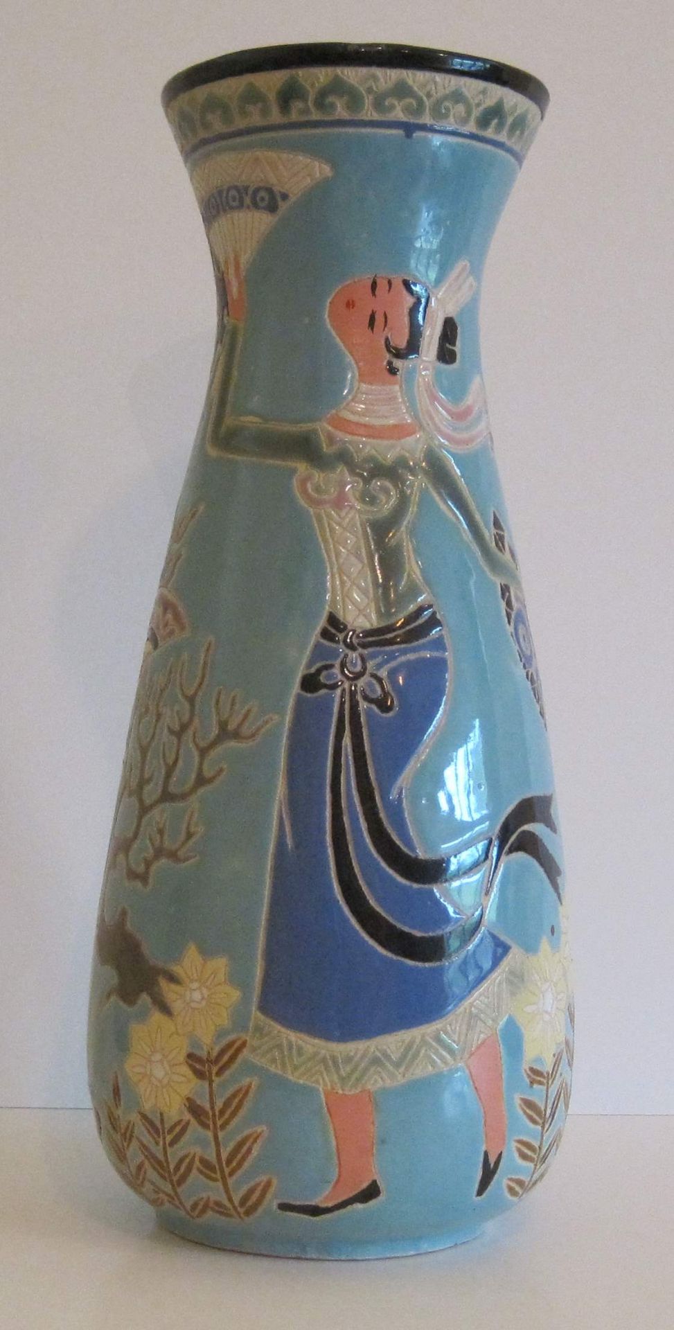 Vase émaillé à décor d'inspiration extrême oriental - fin XX, Parfait état - [...] - Bild 5 aus 18