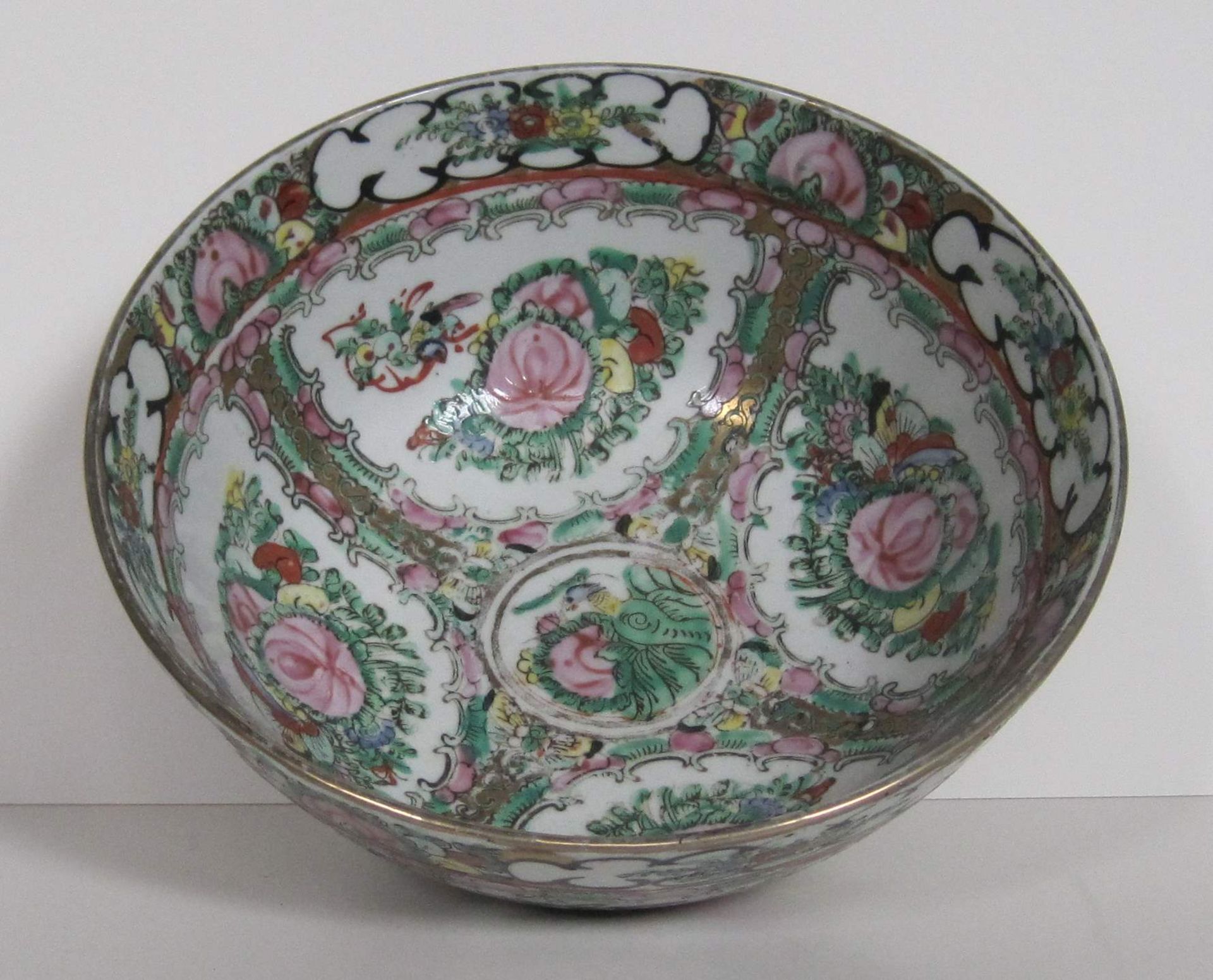 Bol à punch en porcelaine de CANTON (marque rouge chinoise), début XX – diamètre [...] - Bild 5 aus 30