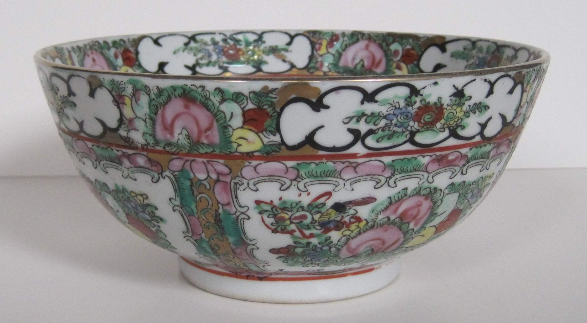 Bol à punch en porcelaine de CANTON (marque rouge chinoise), début XX – diamètre [...] - Bild 11 aus 30