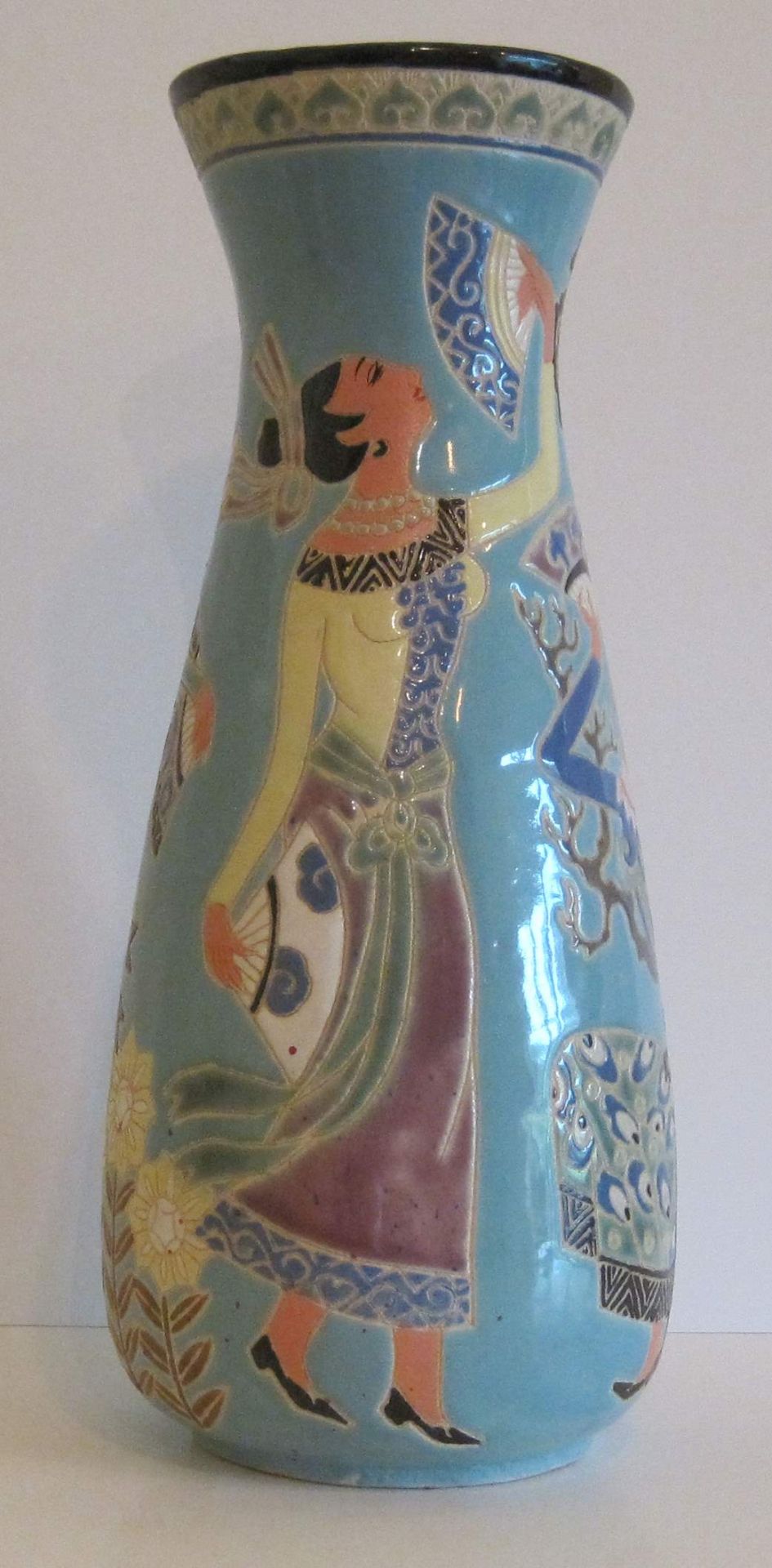 Vase émaillé à décor d'inspiration extrême oriental - fin XX, Parfait état - [...] - Bild 14 aus 18