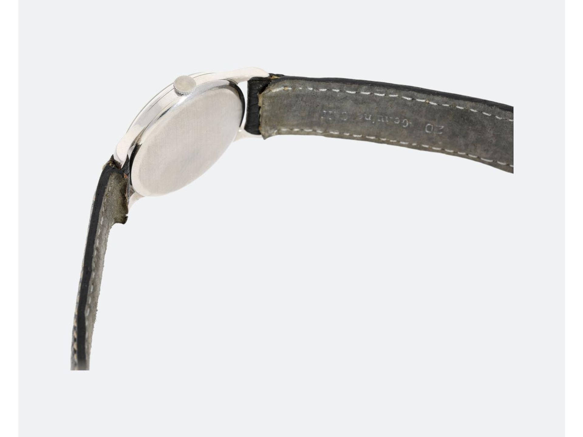 Armbanduhr: vintage Herrenuhr in Edelstahl, Longines Referenz 5356, 50er Jahre Ca. Ø35mm, Edelstahl, - Bild 3 aus 3