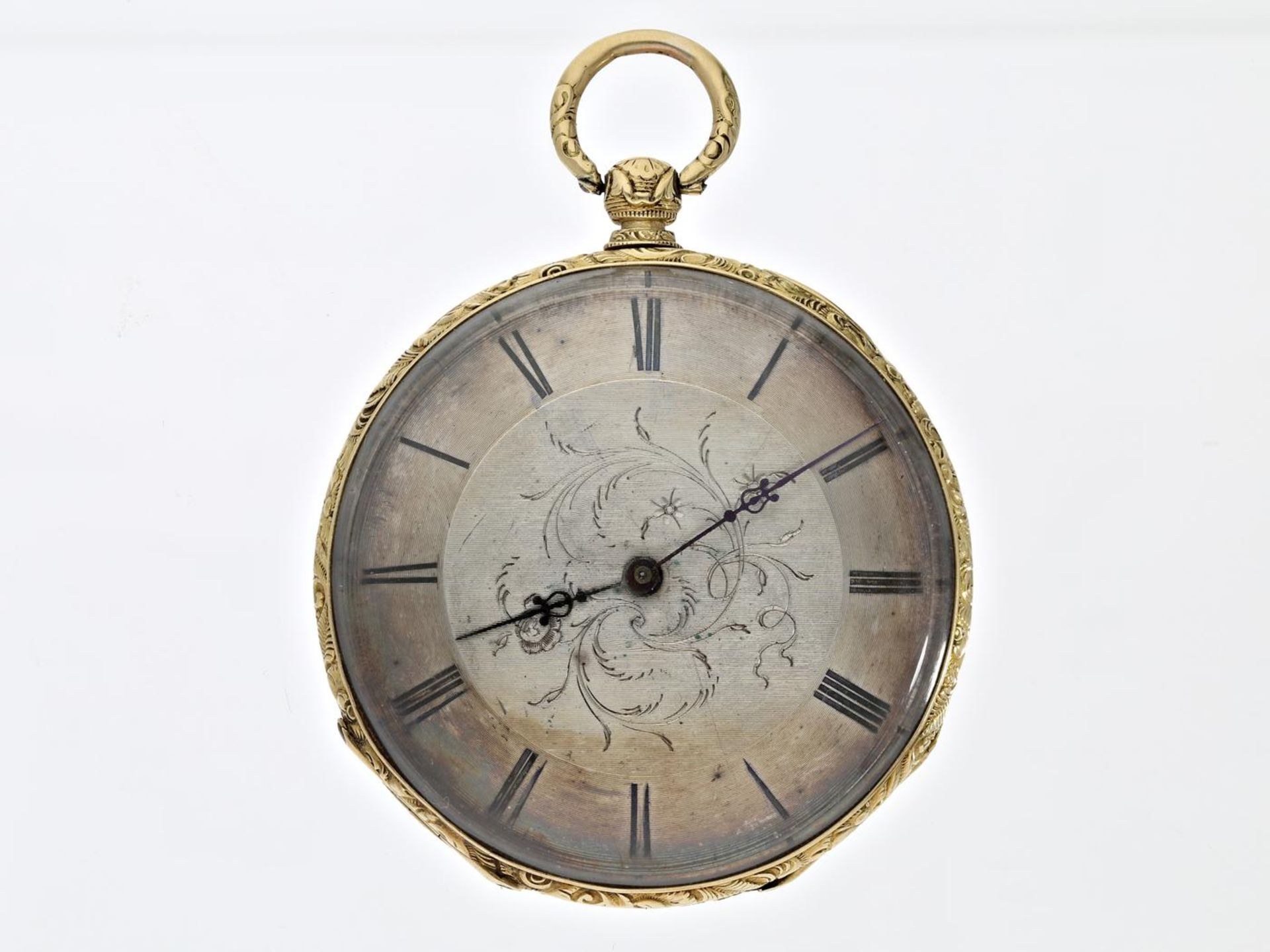 Taschenuhr: französische Golduhr, signiert Lepine a Paris No.33516, ca. 1830 Ca. Ø46mm, ca. 54g, 18K