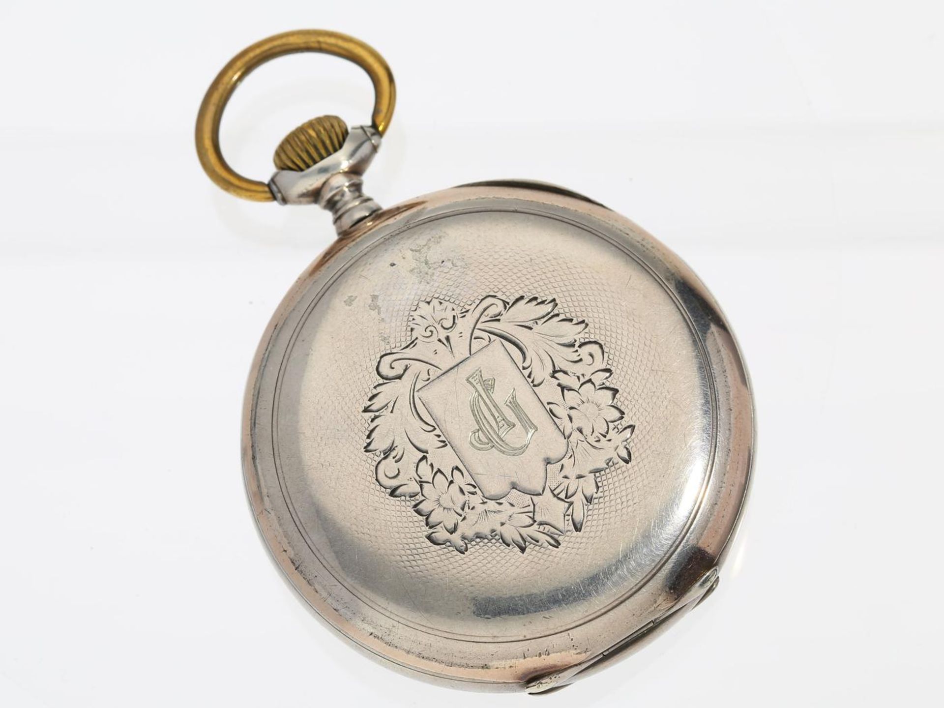 Taschenuhr: silberne Herrenuhr von Omega, Schweiz um 1900 Ca. Ø49mm, ca. 80g, Silbergehäuse, - Image 3 of 3