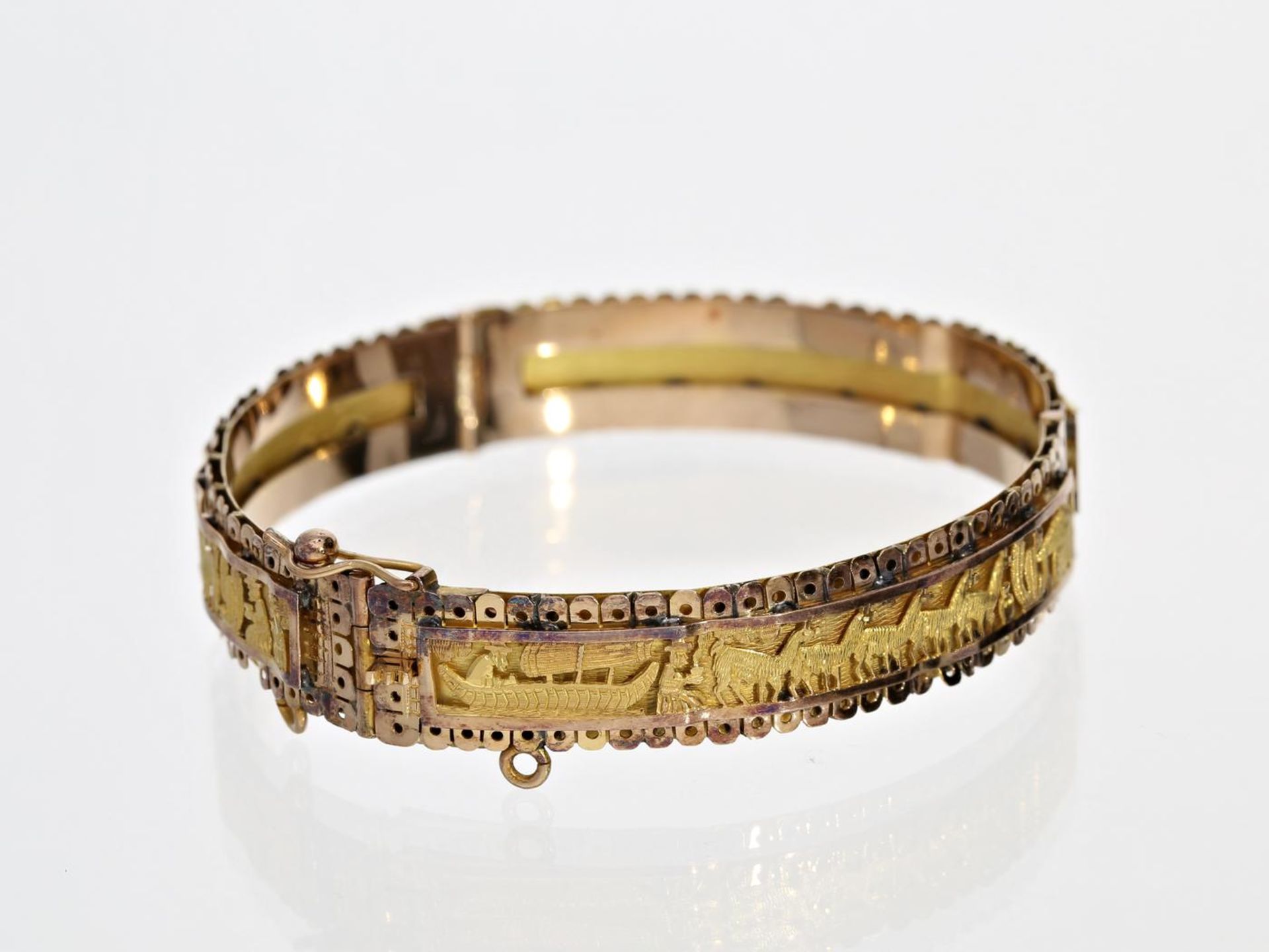 Armreif: vintage Armreif in 18K Gold, verm. Mittelamerika Ca. Ø6cm, ca. 18,3g, 18K Gold, leicht