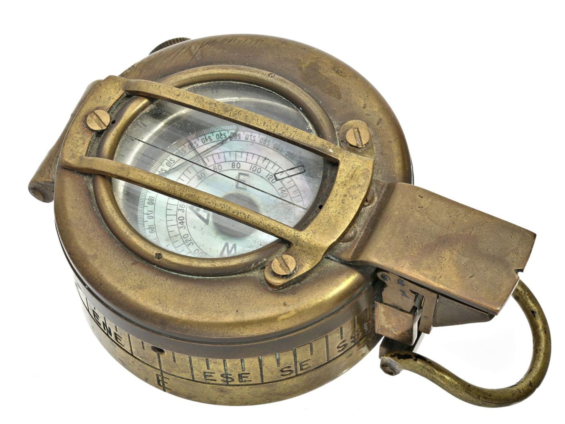 Kompass: seltener britischer Militärkompass, Henry Browne & Son MK III, 40er Jahre Ca. Ø60mm,