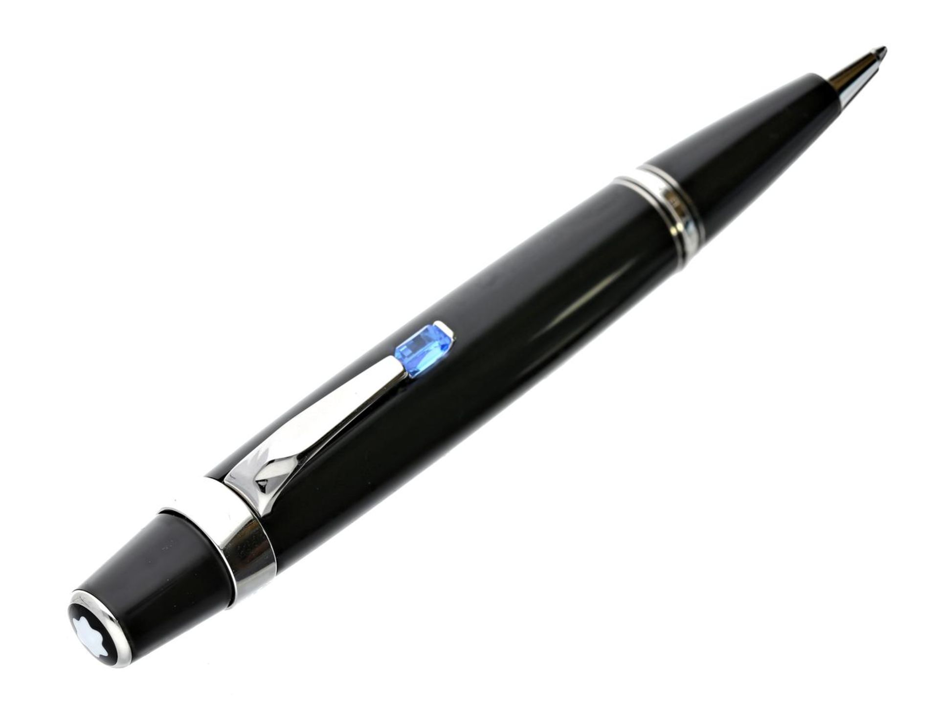 Schreibgerät: neuwertiger, luxuriöser Kugelschreiber Montblanc "Bohème Bleu" Ca.11cm lang, neuwertig - Bild 2 aus 2