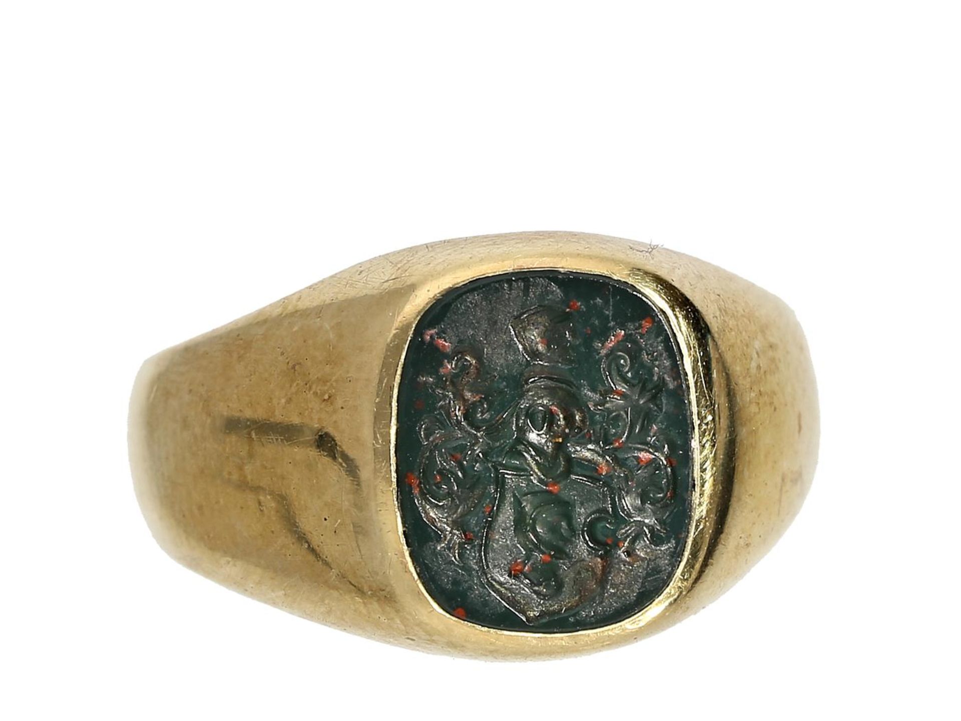 Ring: alter Herrenring/Siegelring, 50er Jahre Ca. Ø16,5mm, RG52, ca. 7,5g, 14K Gold, massive