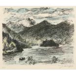 Lovis Corinth 1858 Tapiau - 1925 Amsterdam - "Walchensee" - Farblithografie/Papier. 50/50. 25 x 31,5