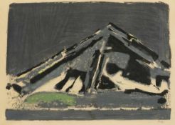Gottfried Tritten 1923 Lenk - 2015 Thun - Der Niesen - Farblithografie/Papier. 60,5 x 84 cm, 70 x 95