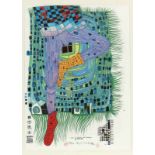 Friedensreich Hundertwasser 1928 Wien - 2000 an Bord Queen Elizabeth II - "In Gamba" -