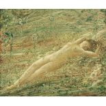 D. Guerras Künstler des 20. Jahrhunderts - Träumende (liegender weiblicher Akt) - Öl/Lwd. 50 x 60
