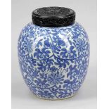 Ingwertopf Gingerpot China, Daoguang 1821-50. Porzellan. Blaue Unterglasurmalerei. H. 27 cm.