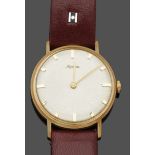 Alpina Herrenarmbanduhr der 1950er Jahre Fa. Alpina Watch & Co., Schweiz. 585er GG, gestemp. Im