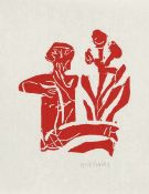 HAP Grieshaber 1909 Rot an der Rot - 1981 Eningen/Achalm - Figur - Holzschnitt/Japan. 17 x 15 cm, 27