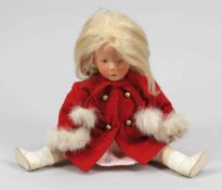 Käthe Kruse Puppe Käthe Kruse Doll Bad Kösen, nach 1952. Stoffkörper. Drehbarer Kunststoffkopf.